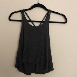 Grey racer back tank